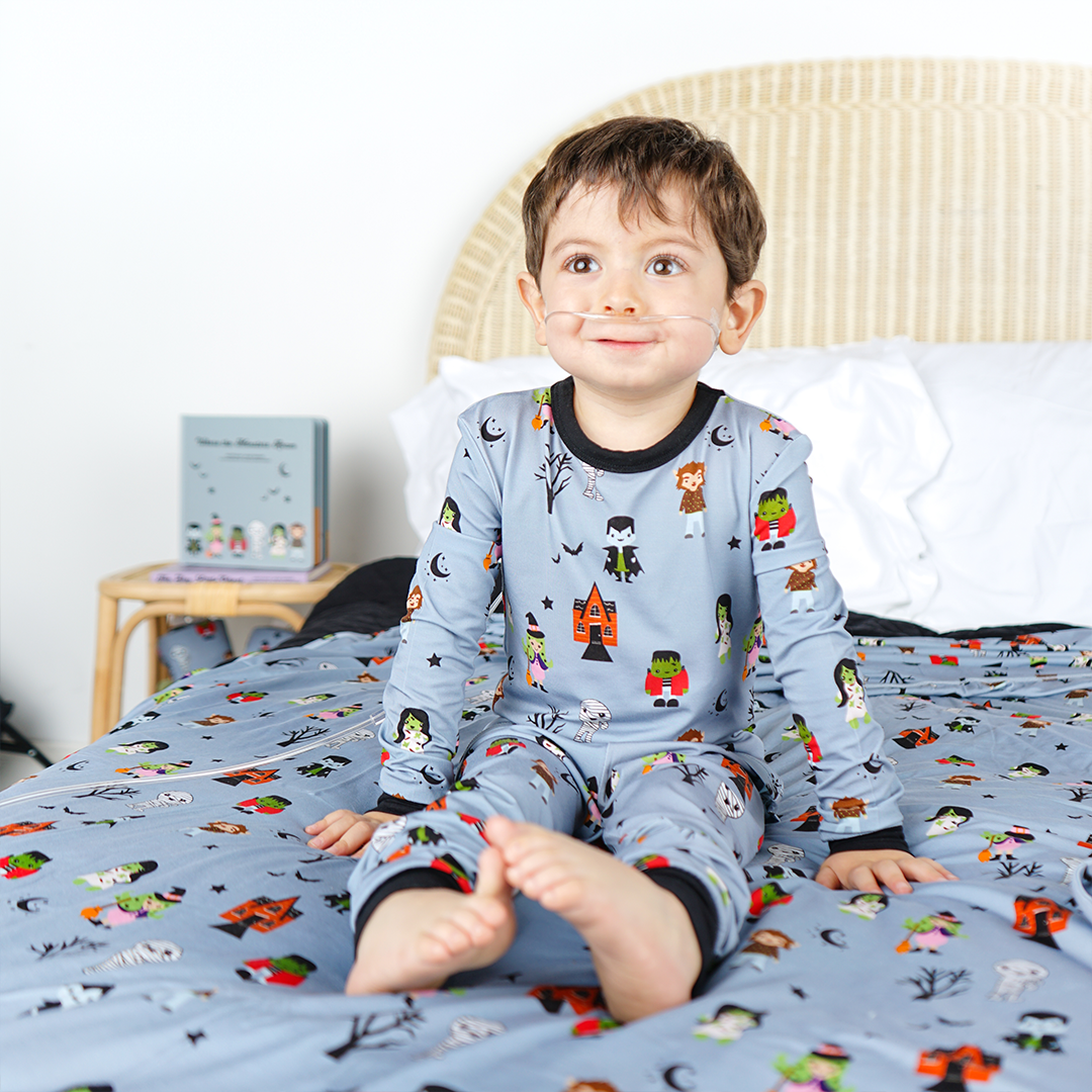 Monster Party Halloween Kids Bamboo Pajama Set