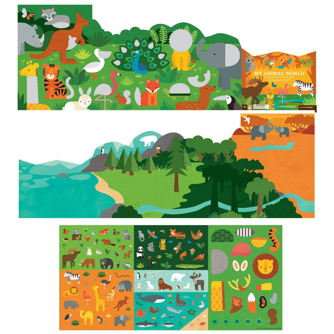 my animal world sticker activity set