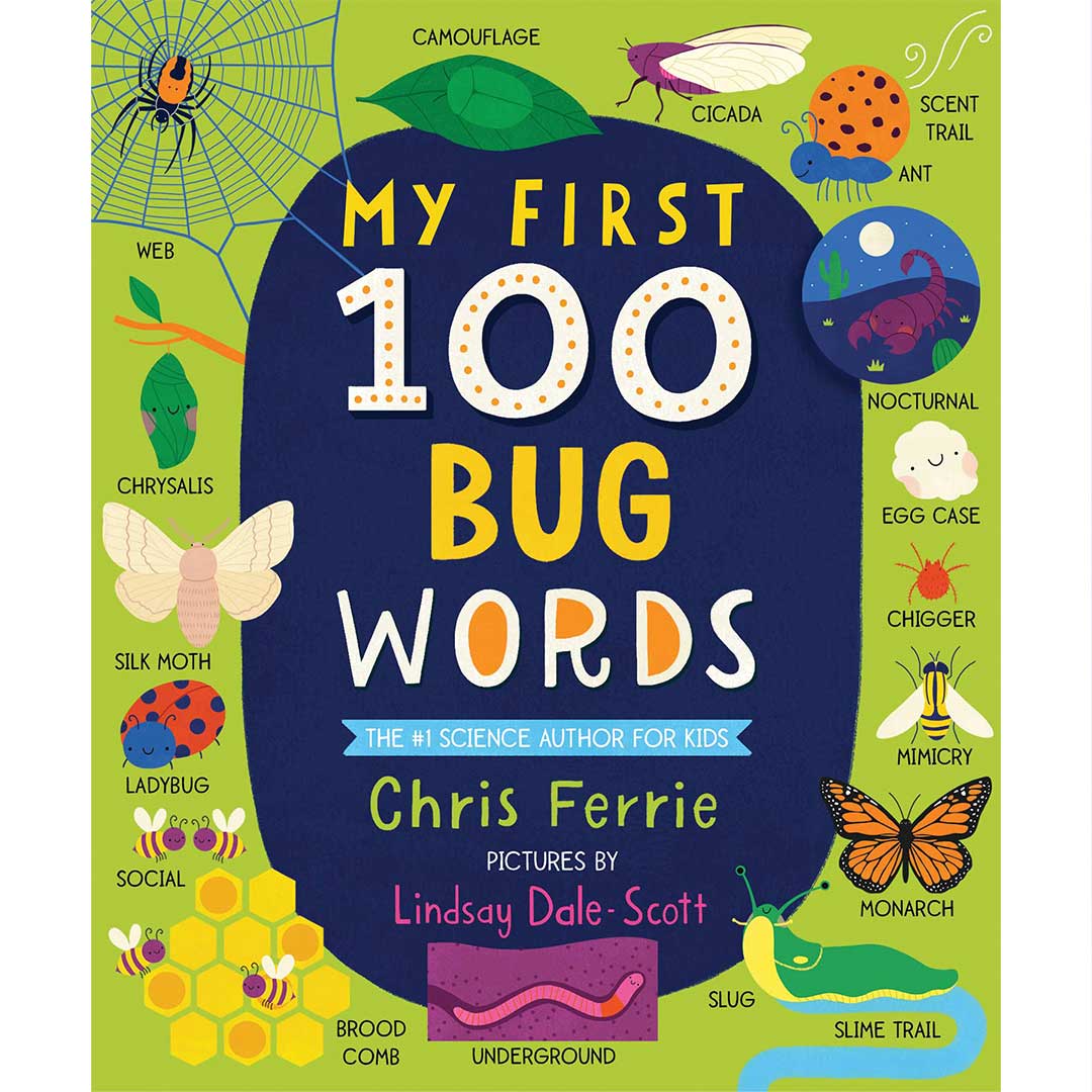 Soft board book of 100 first bug words