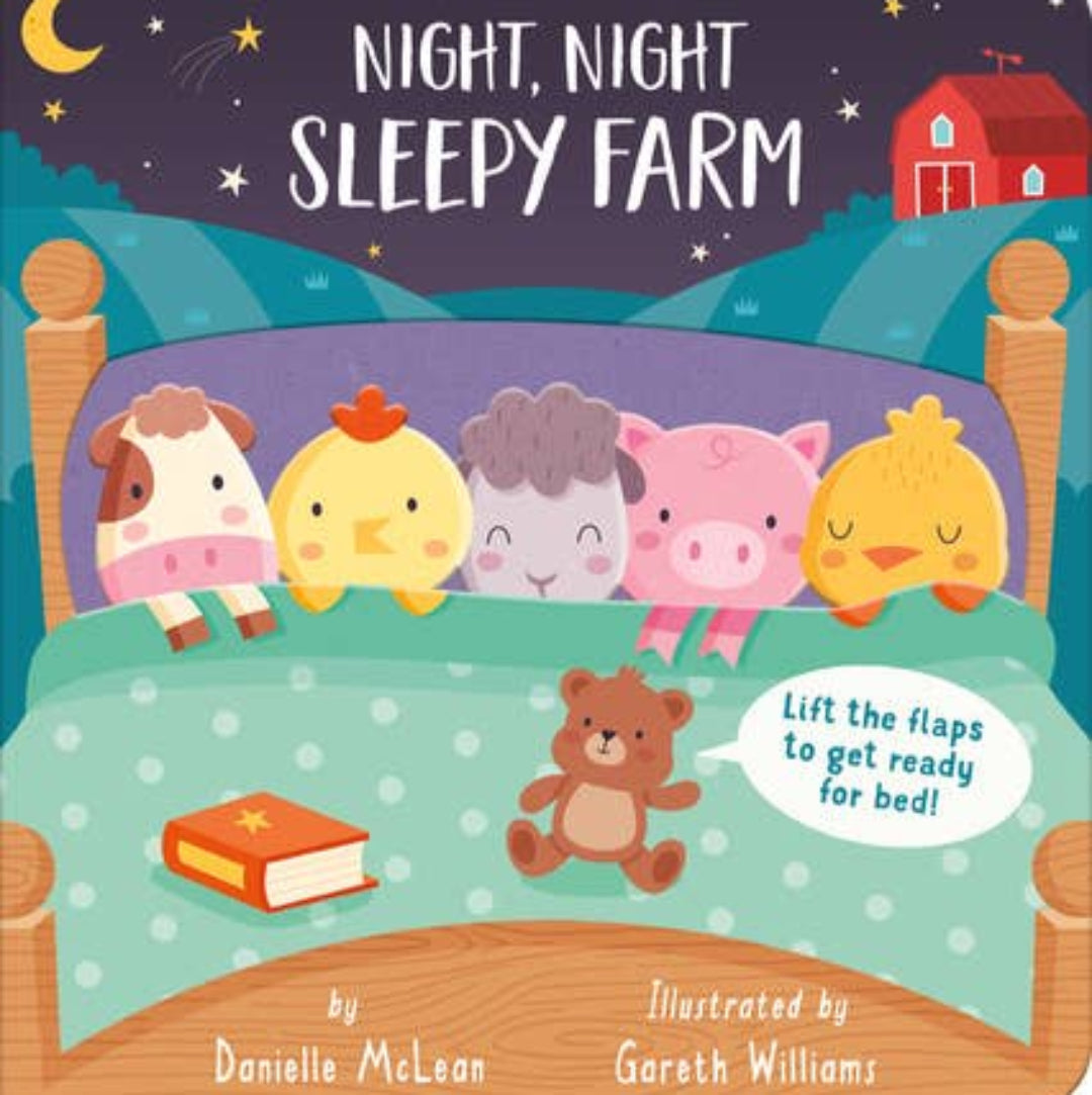 night night sleepy farm board book