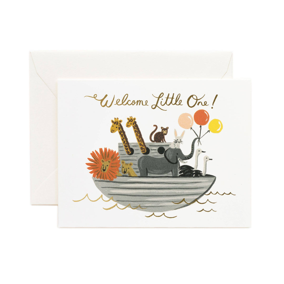 Noah's Ark- welcome little one greeting card