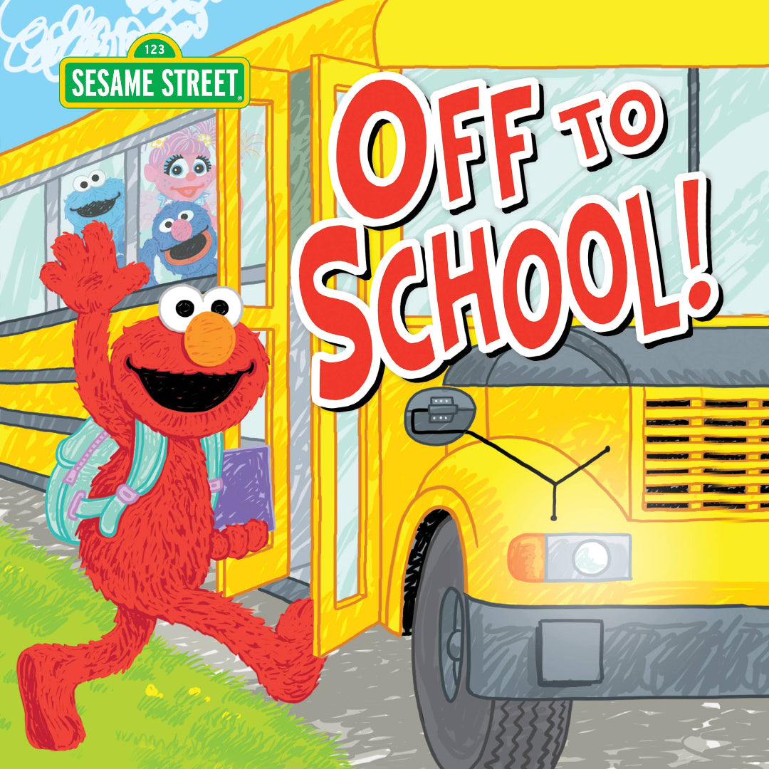 book with elmo and his friends on a school bus