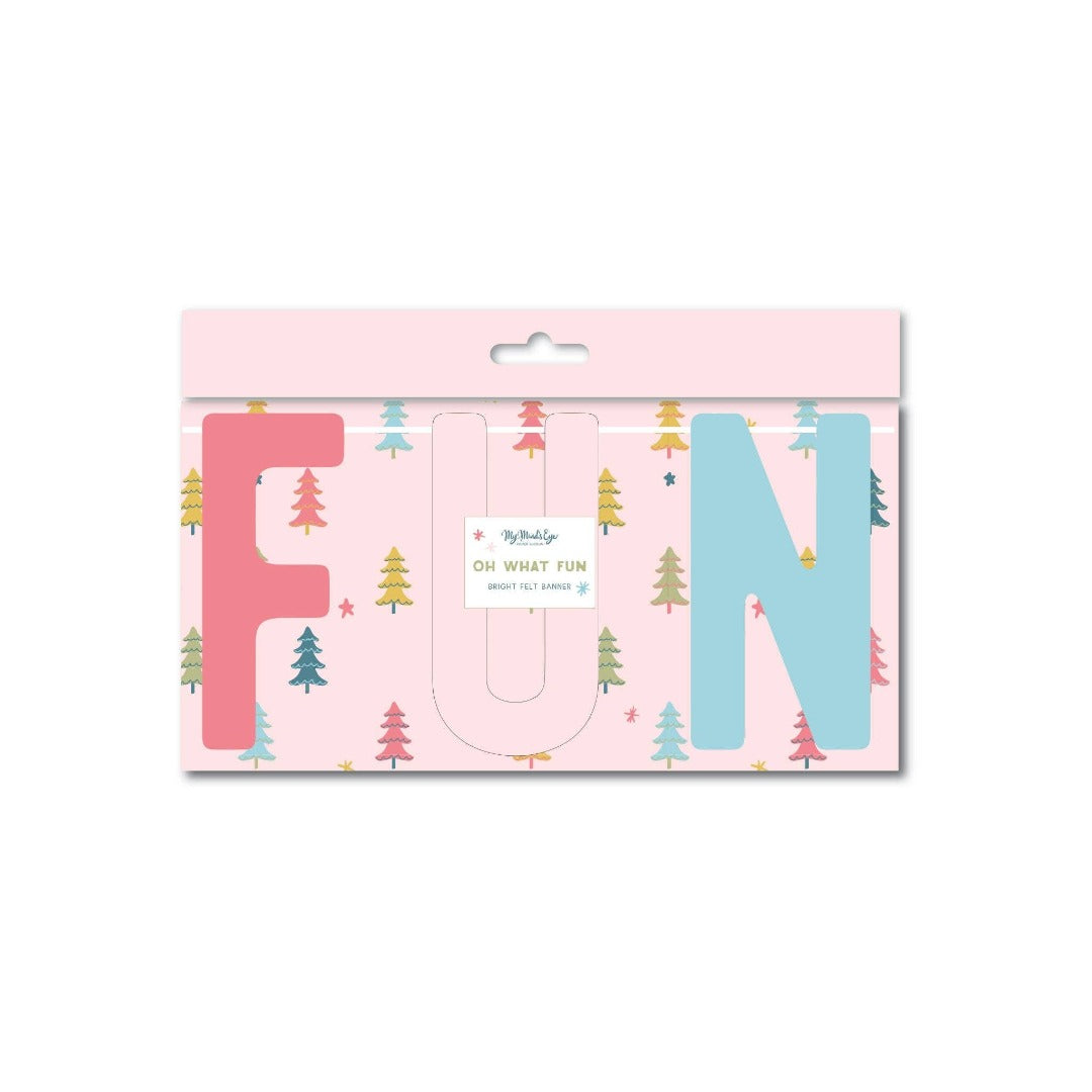 Oh What Fun Christmas Holiday Felt Banner