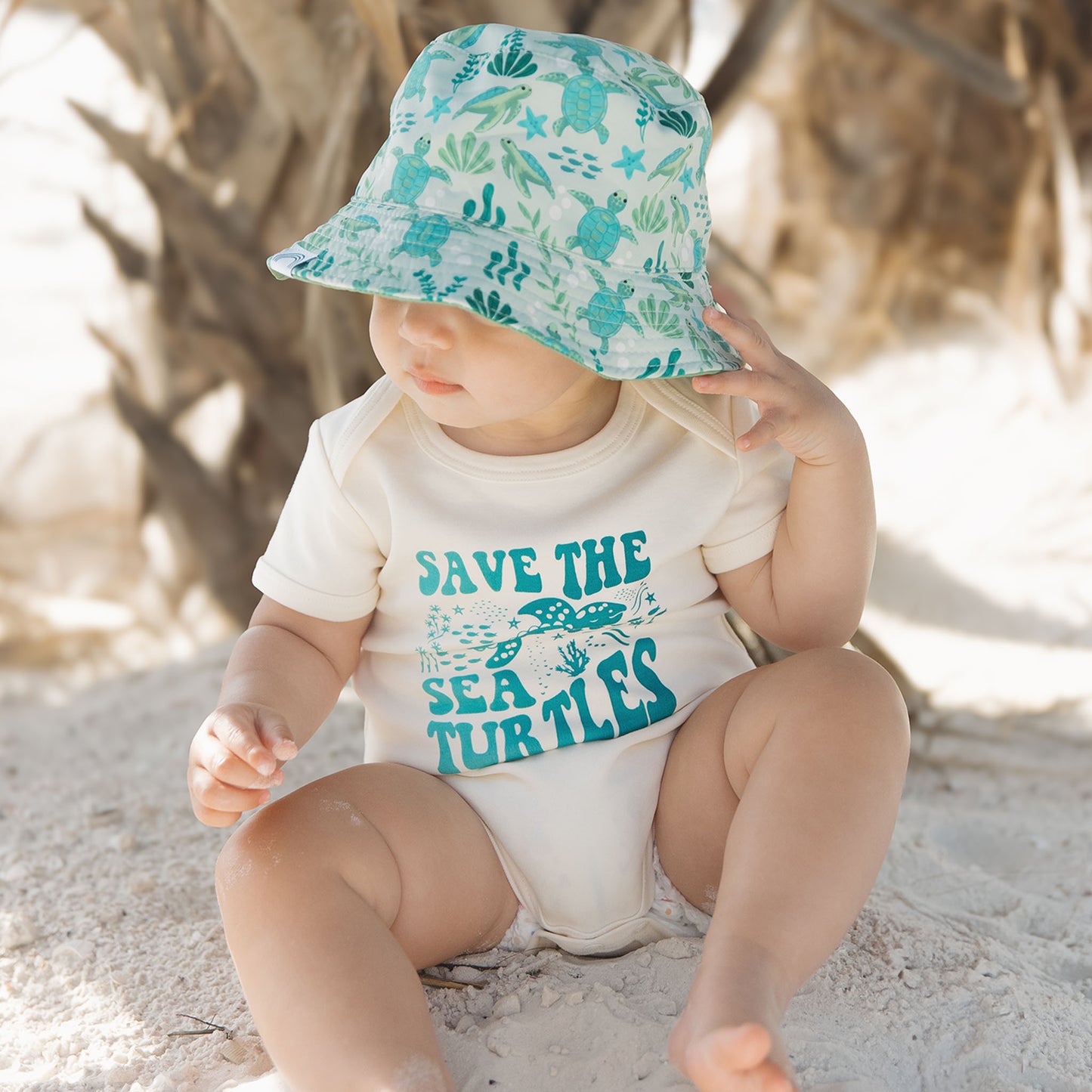 Save the Sea Turtles Cotton Baby Onesie