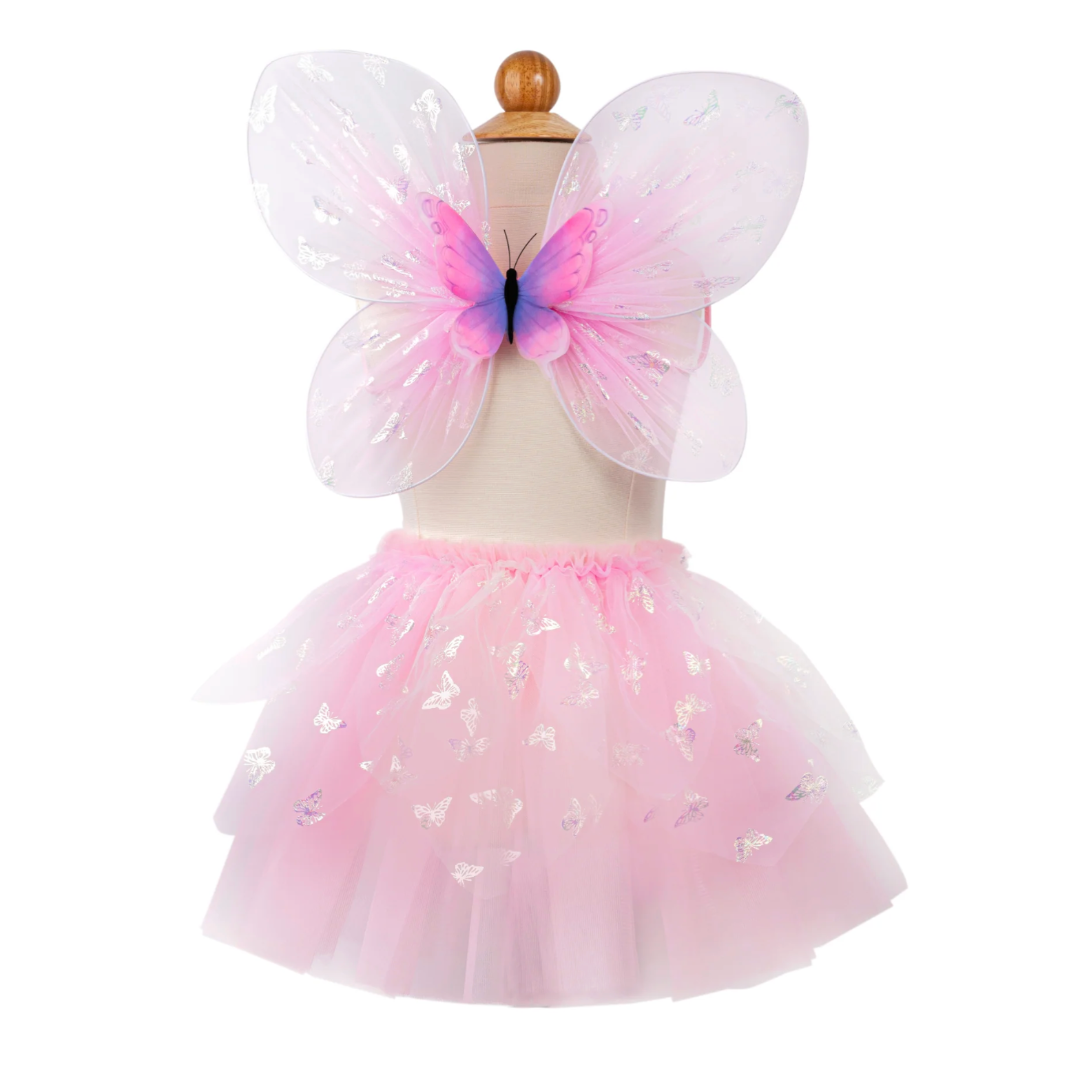 Flutter Butterfly Skirt & Wings (Pink, Size 4-6)