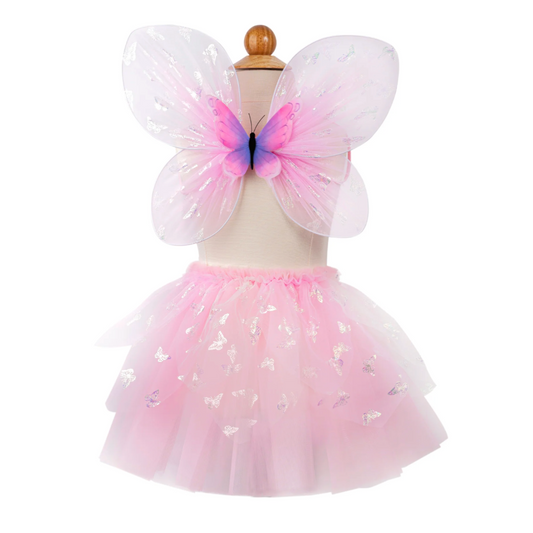 pink butterfly skirt and wings dress-up set