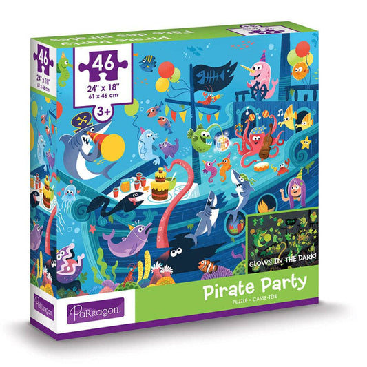 glow in the dark pirate party themed puzzle