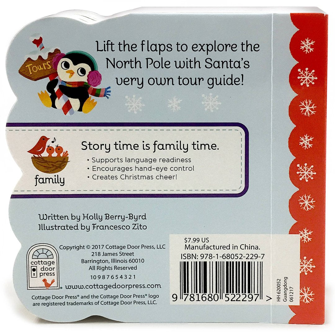 back of christmas board book