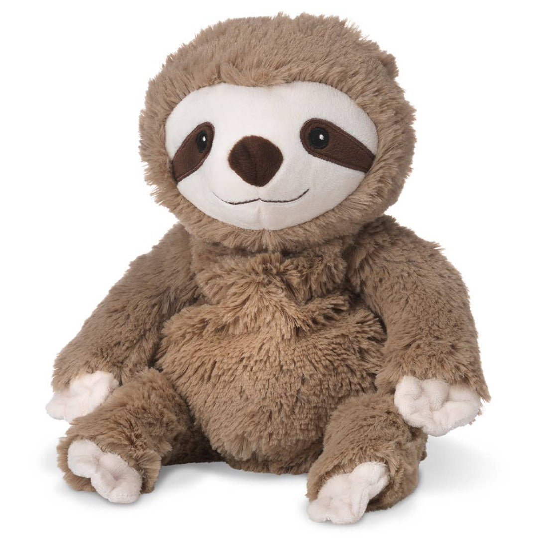 brown and white sloth warmie