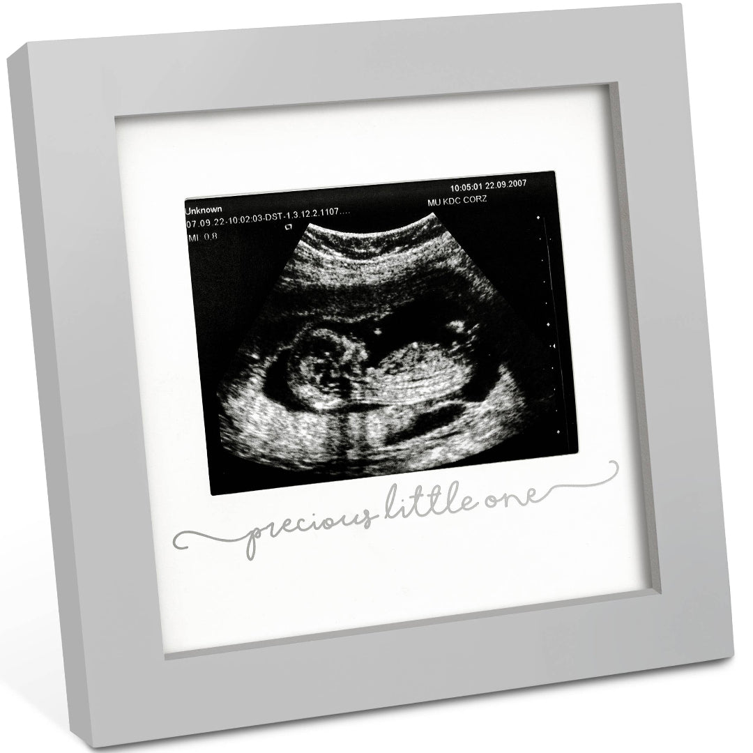 cloud gray picture frame to hold a sonogram