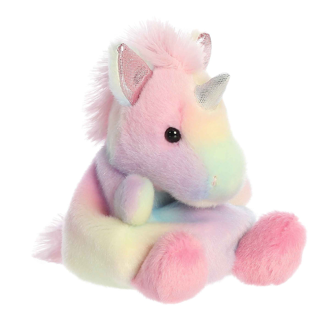 multicolored unicorn stuffed animal