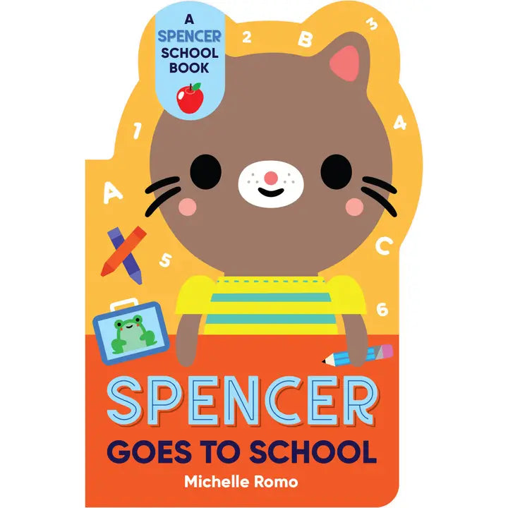 board book with a cat going to school