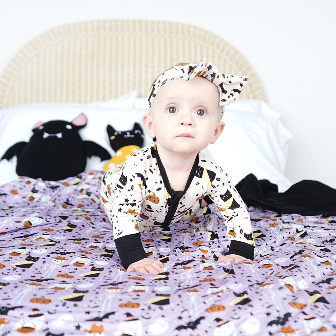 Spooky Cute Halloween Beige Bamboo Headband