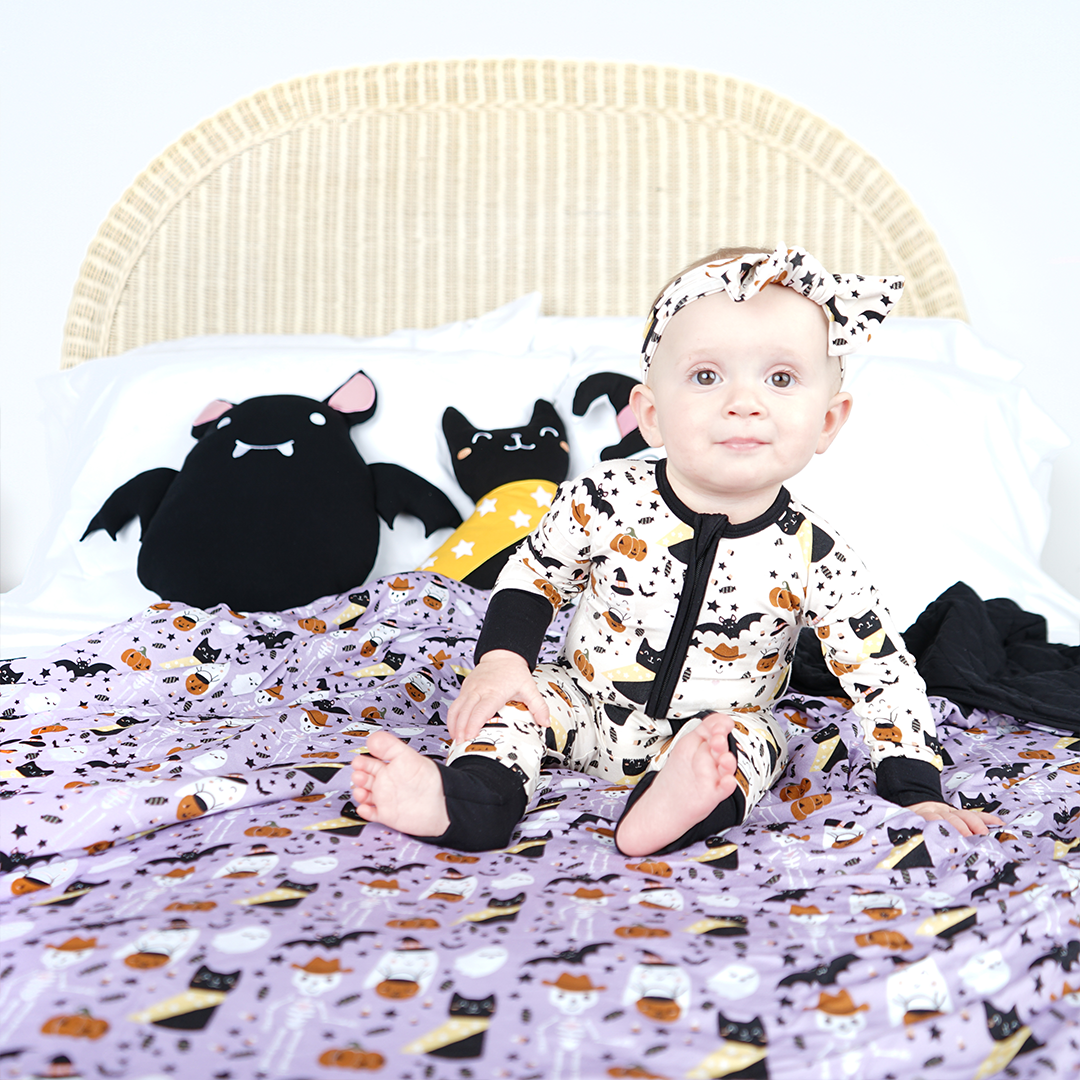 Spooky Cute Halloween Beige Bamboo Headband