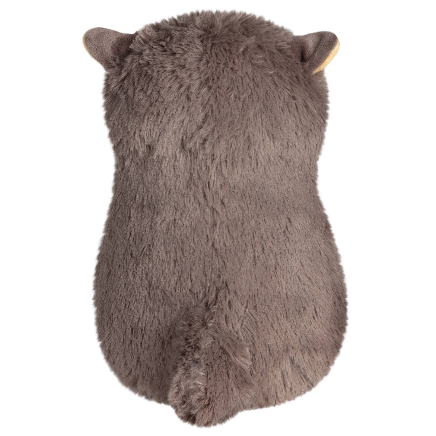 Plush bear head pillow on a white background