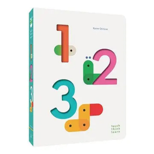 white hard cover book with the numbers 1, 2, and 3 on the front cover in multiple colors