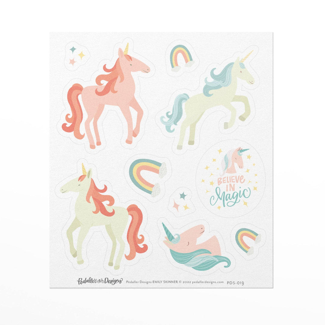 unicorn sticker sheet