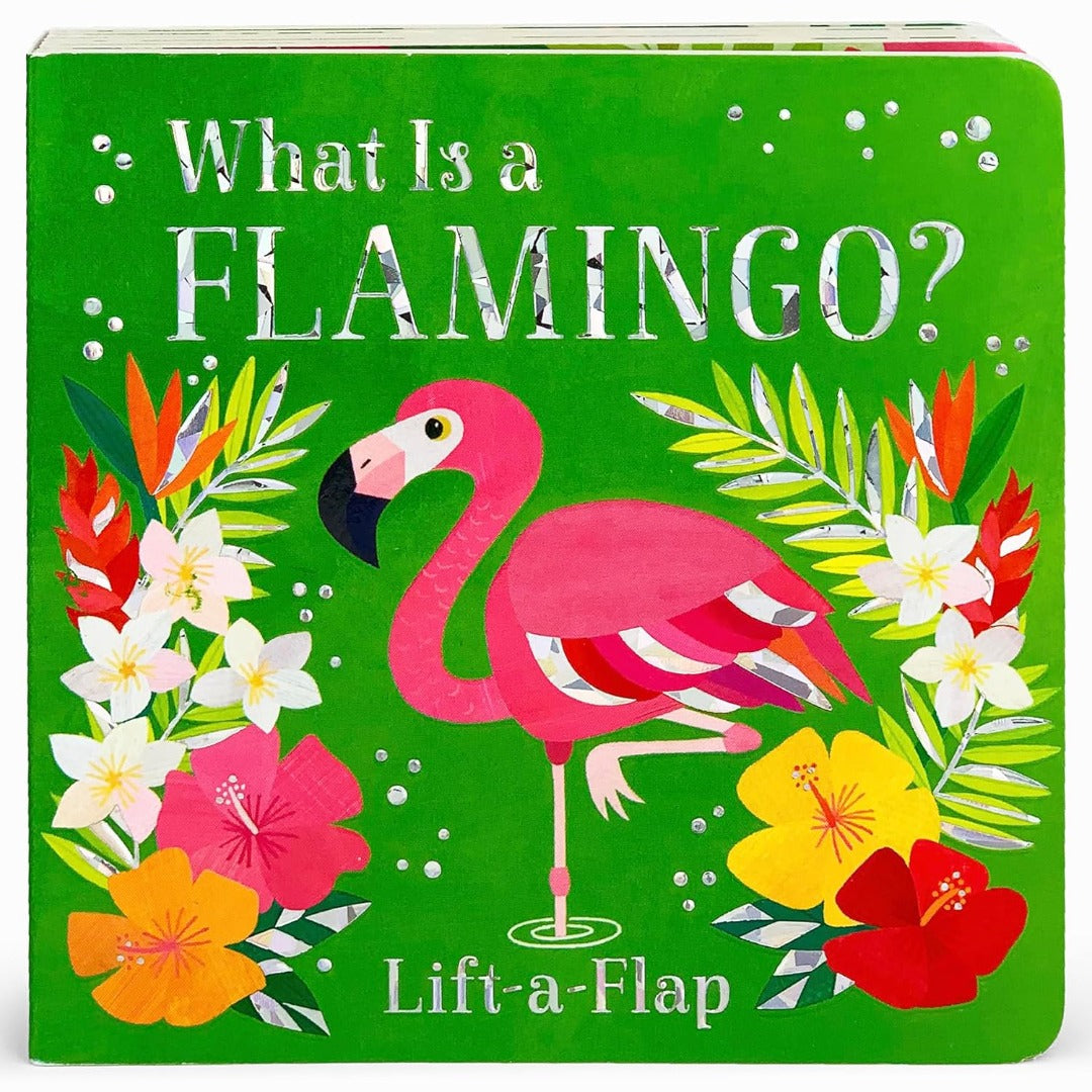 flamingo surrounded by flowers book cover