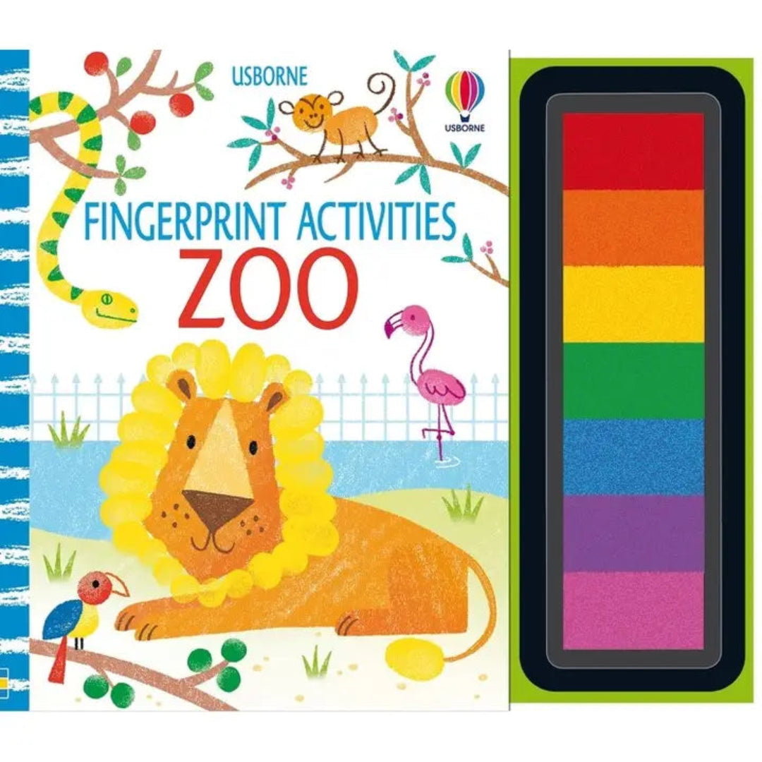 zoo themed fingerprint activity book