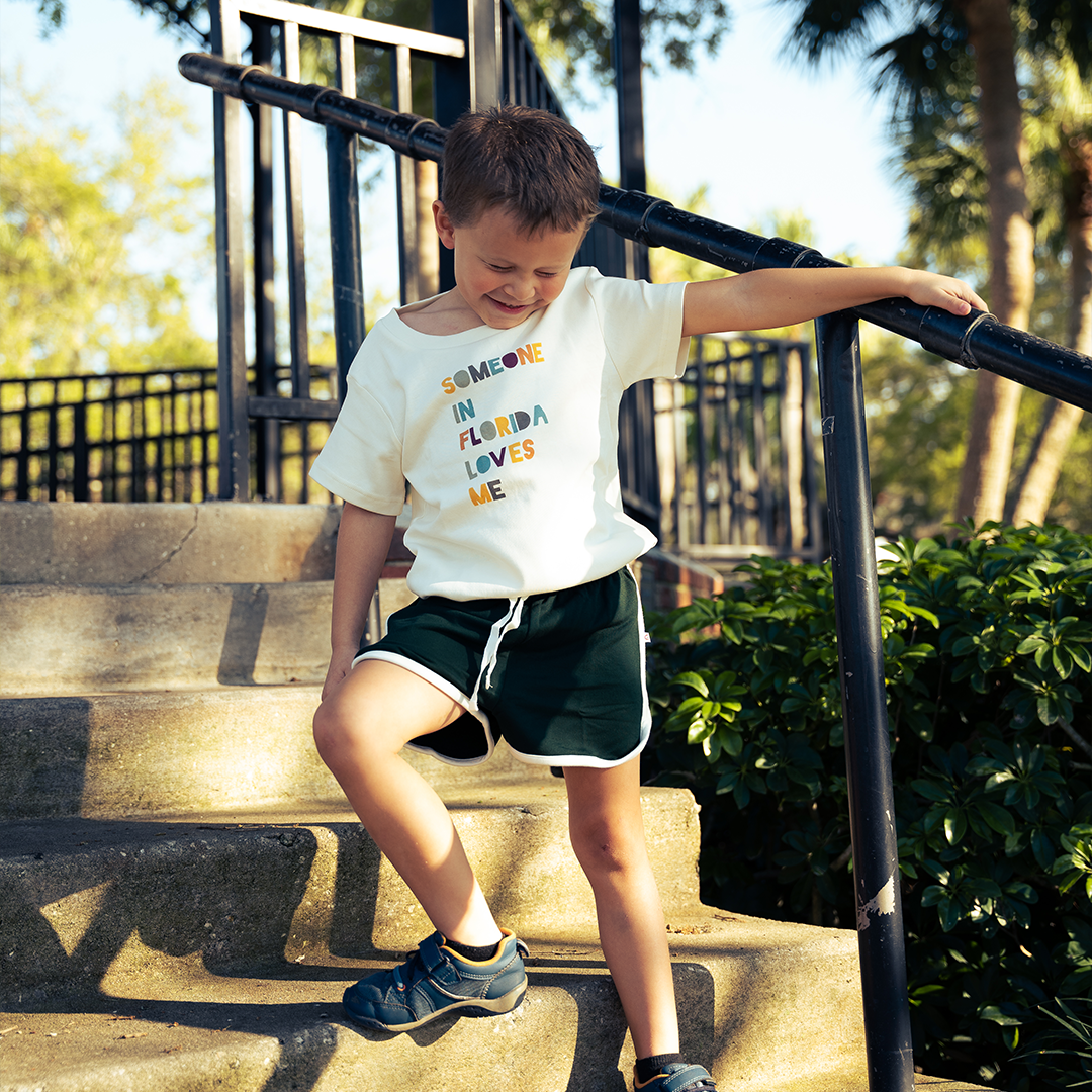 Someone in Florida Loves Me Cotton Toddler Short Sleeve Shirt