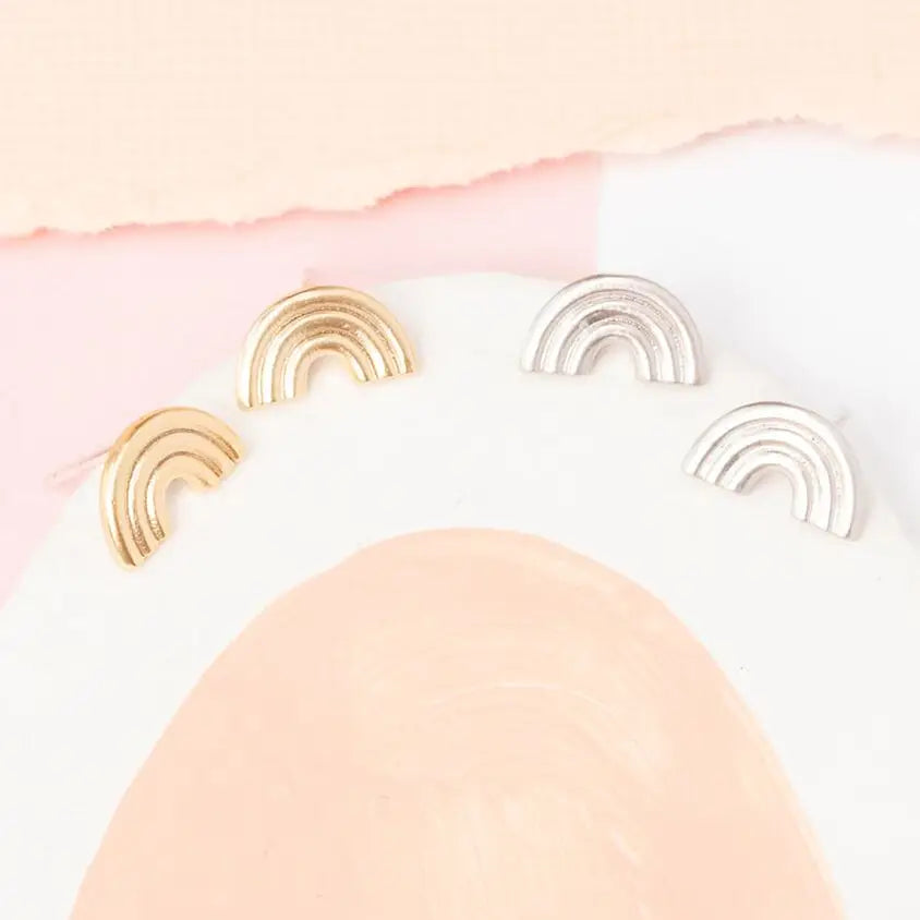 Silver Rainbow Earrings