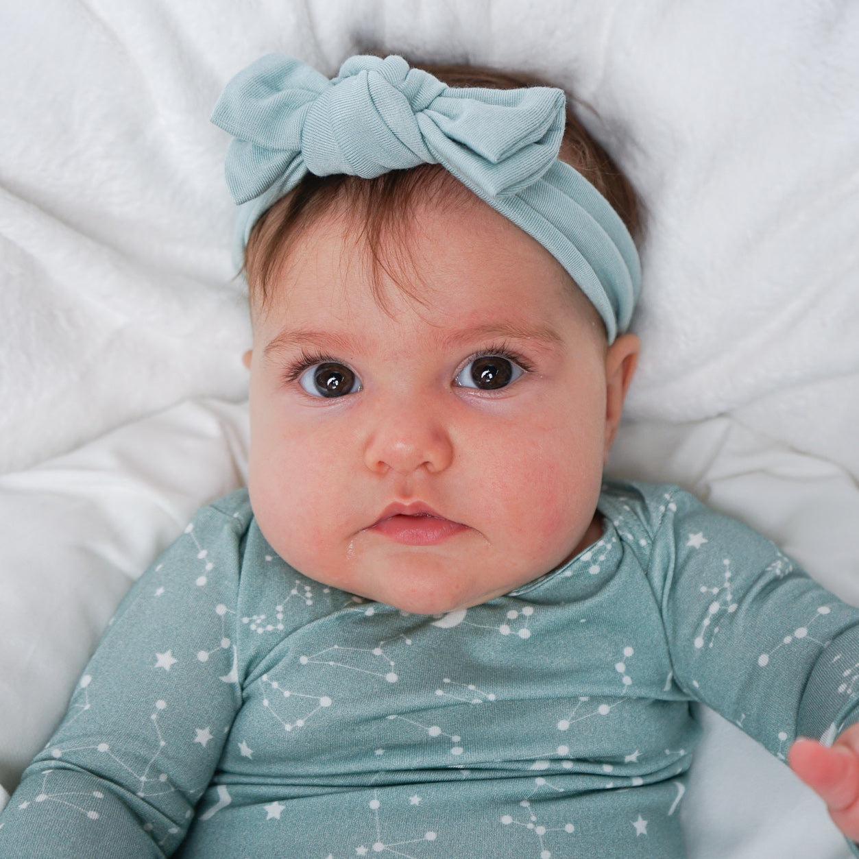 FINAL SALE Blue Surf Bamboo Baby Headband