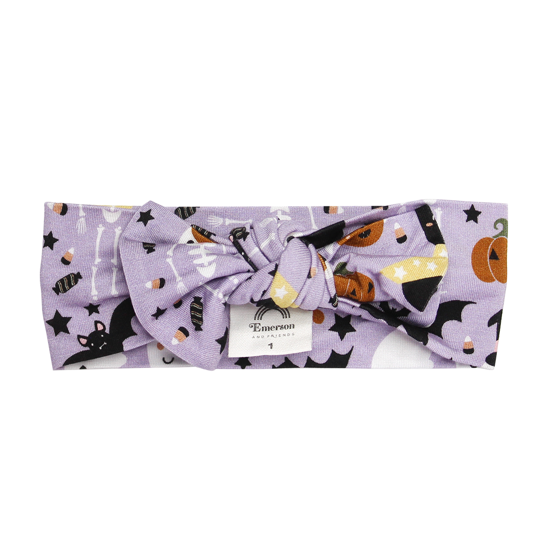 Spooky Cute Halloween Purple Bamboo Headband