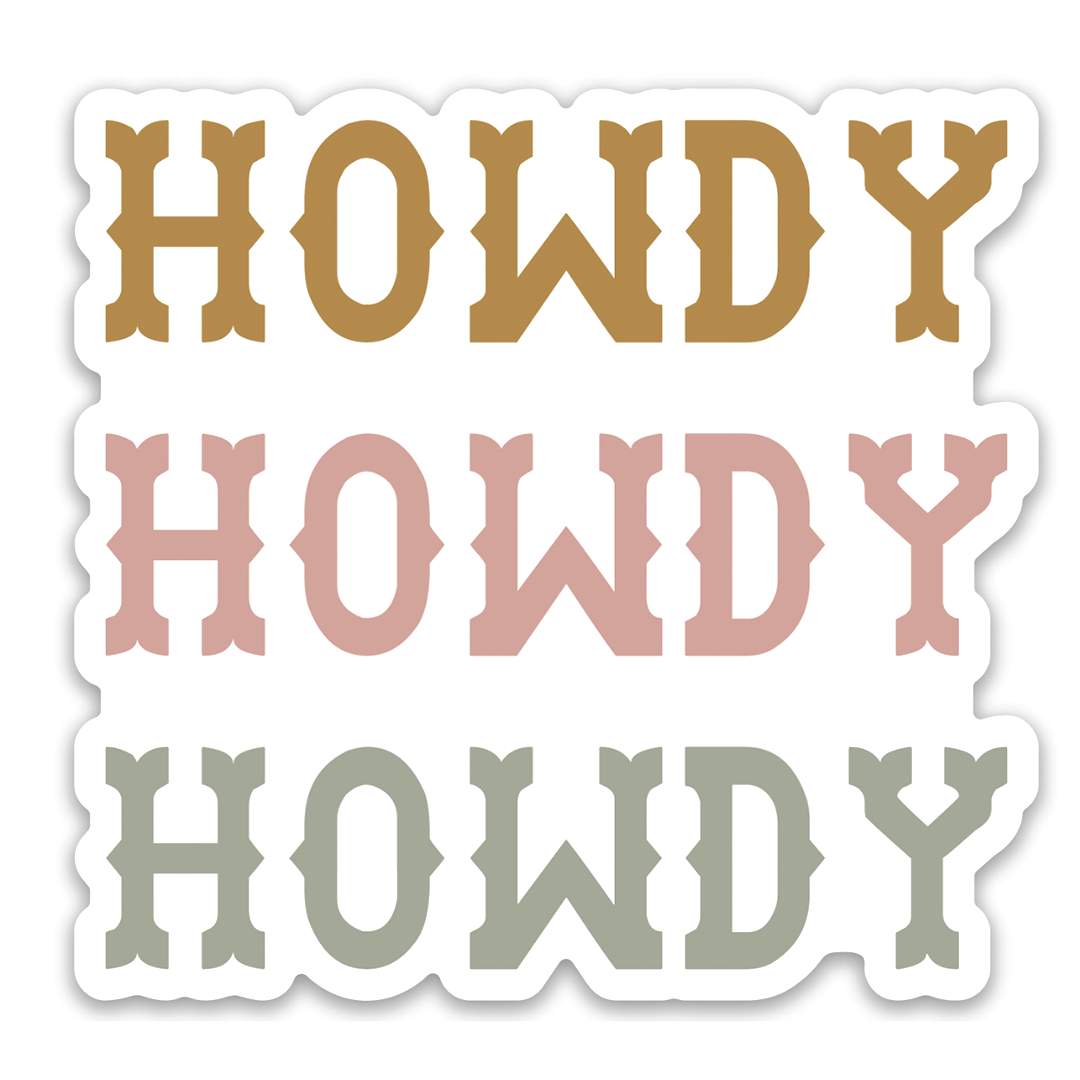 Mini Howdy Vase Sticker Howdy Vinyl Sticker Stickers for