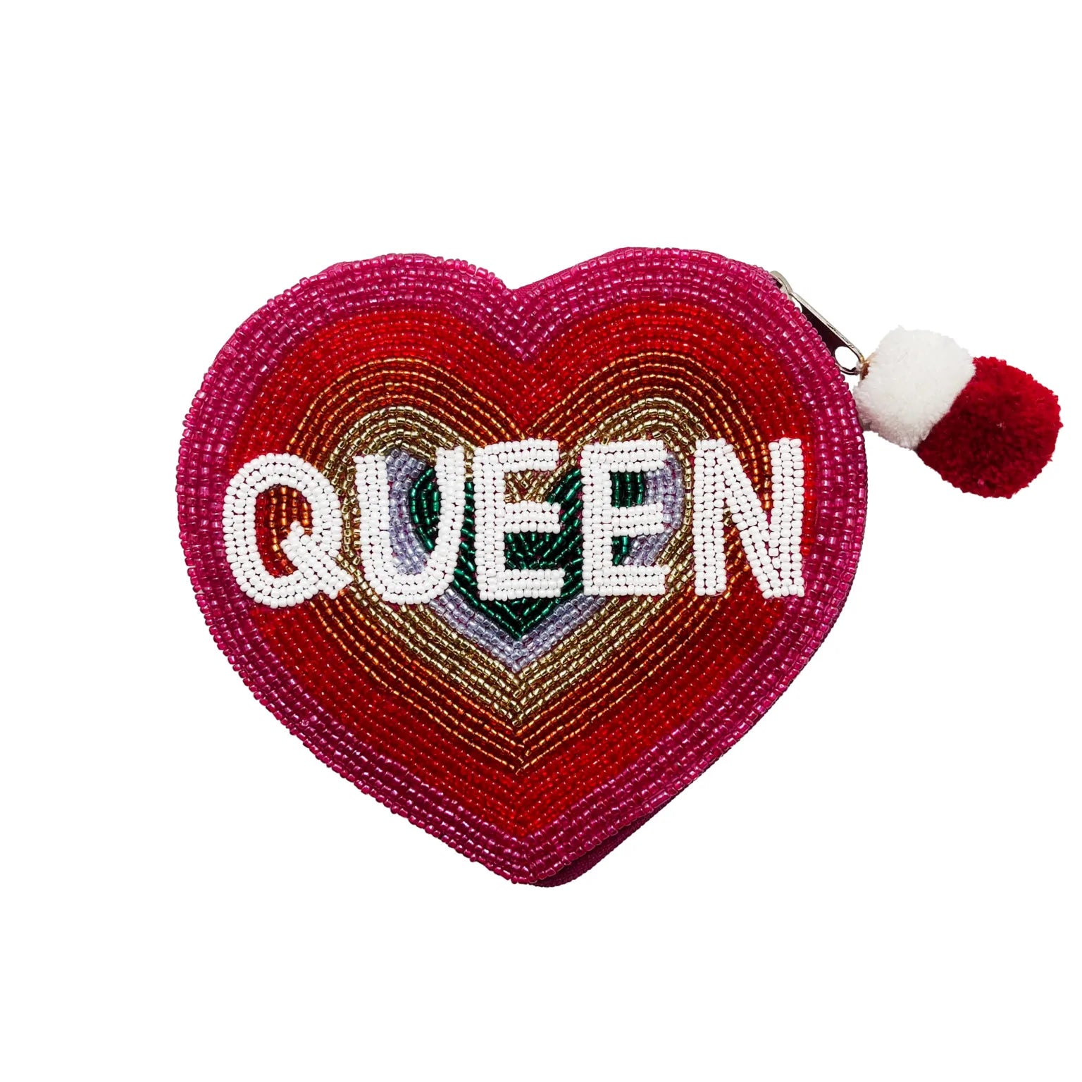 Rainbow Heart Queen Beaded Coin Pouch – Emerson and Friends