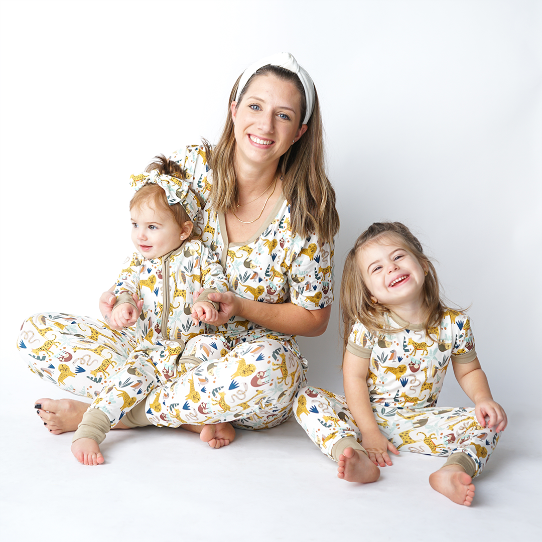Jungle Friends Viscose Bamboo Womens Jogger Pajama Pants