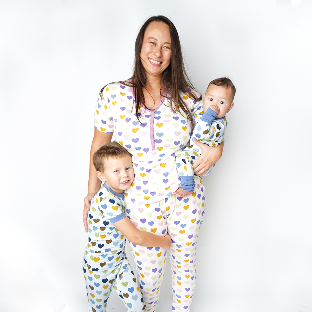 Purple Hearts Viscose Bamboo Womens Pajama Top