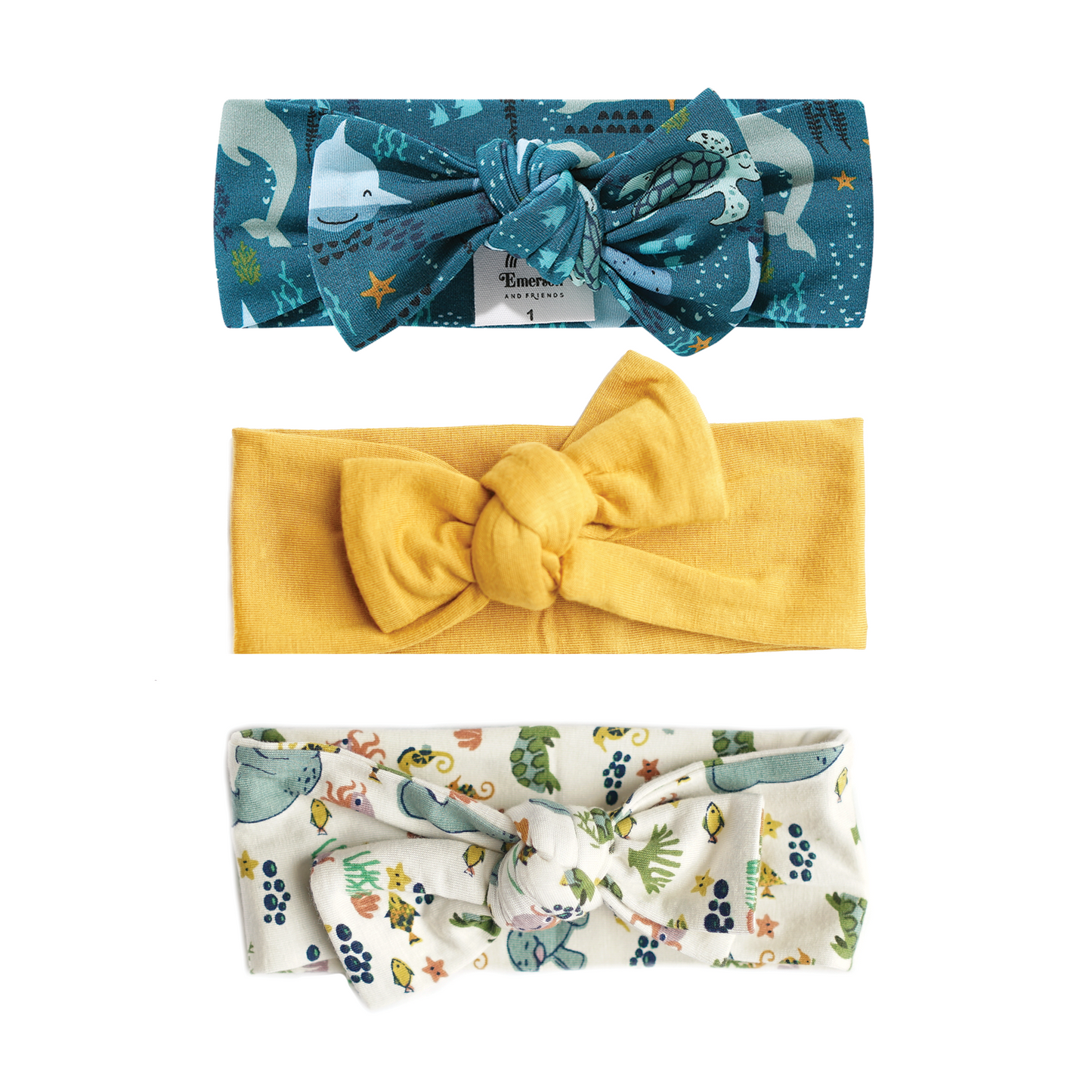 Ocean Friends and Manatee Viscose Bamboo Headband Gift Set