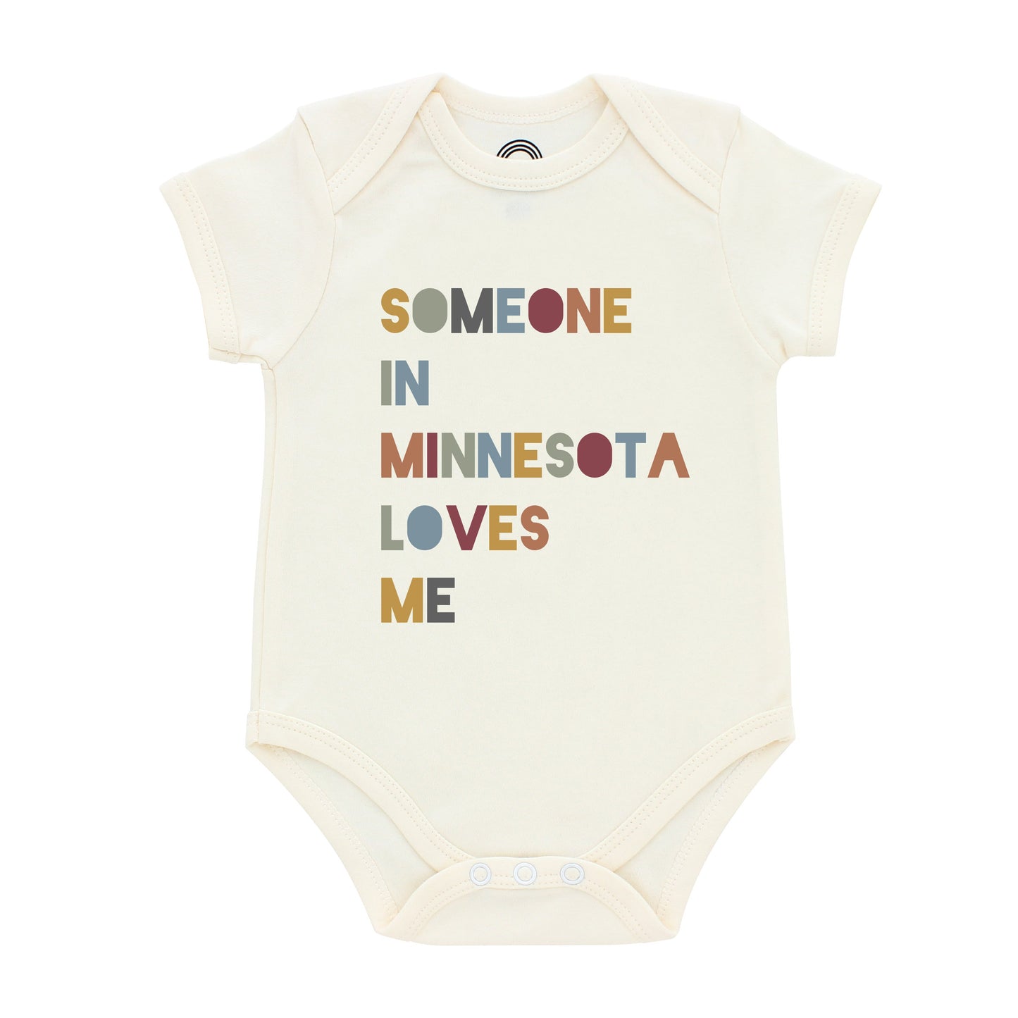 New Someone in Minnesota Loves Me Short Sleeve Baby Onesie