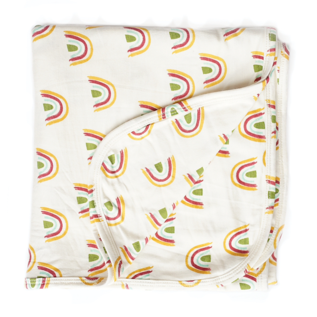 Neutral rainbow baby discount blanket