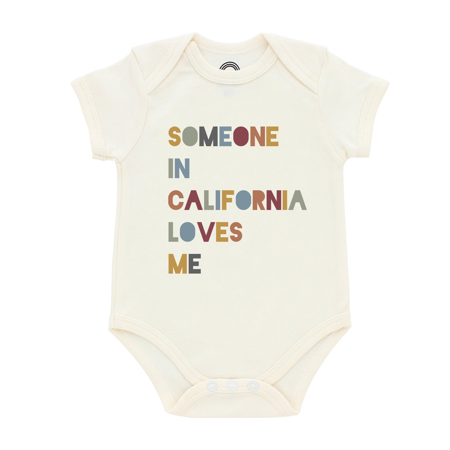 Someone in California Loves Me Short Sleeve Baby Onesie