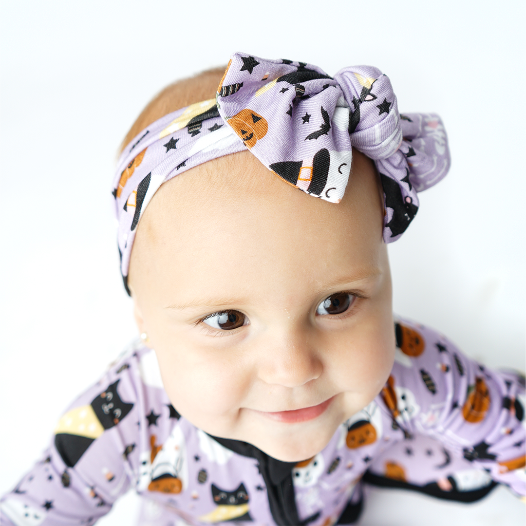 Spooky Cute Halloween Purple Bamboo Headband