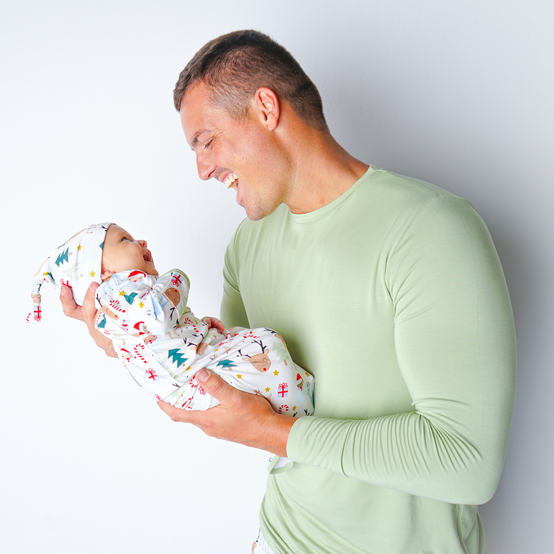 Sage Green Long Sleeve Mens Bamboo Shirt