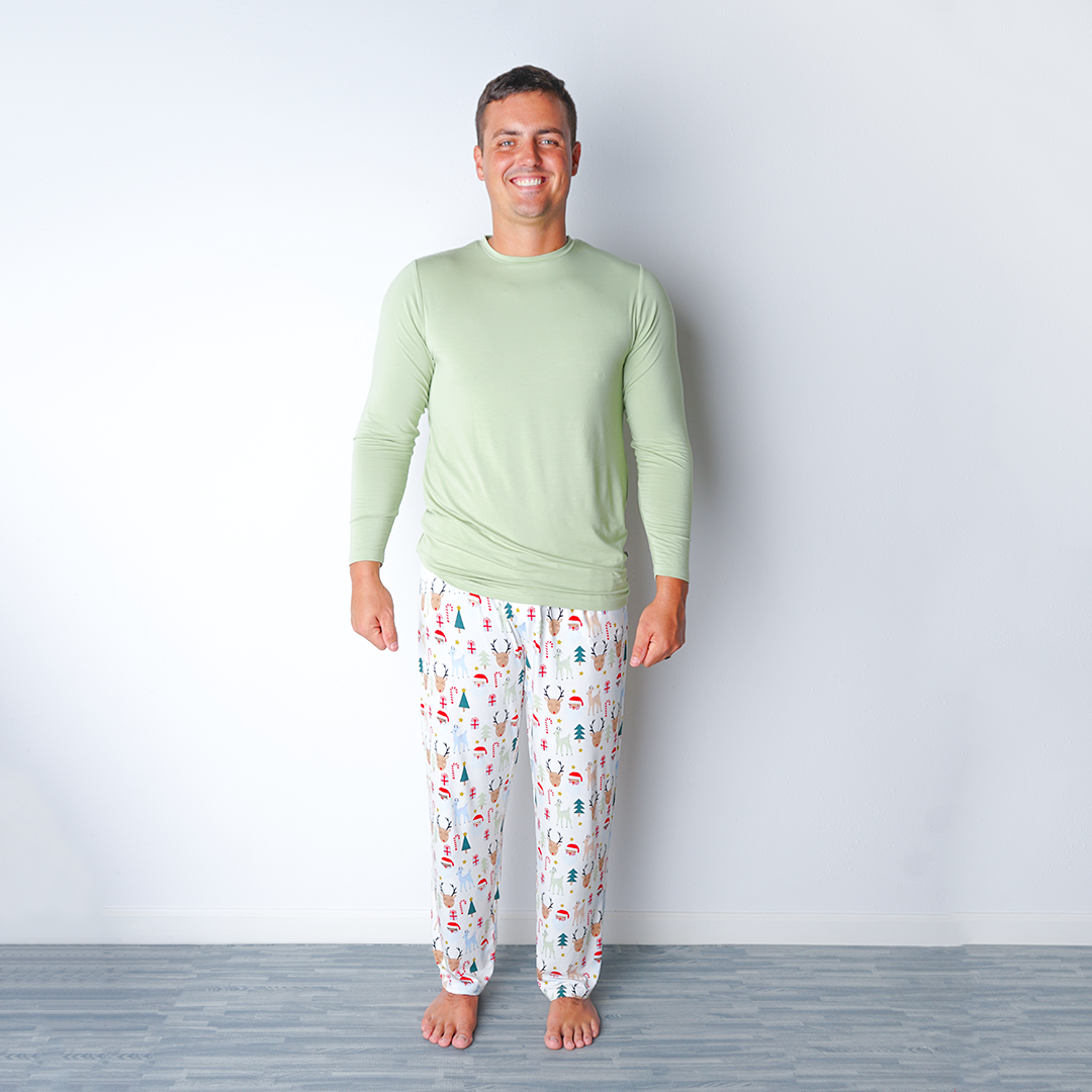 Sage Green Long Sleeve Mens Bamboo Shirt