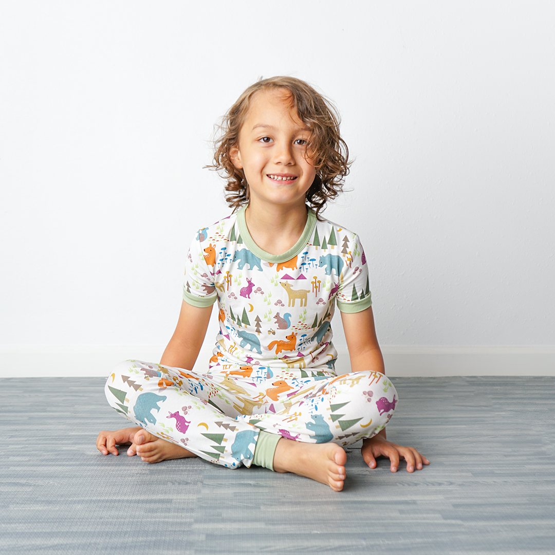 Forest Friends Bamboo Toddler Pajama Set