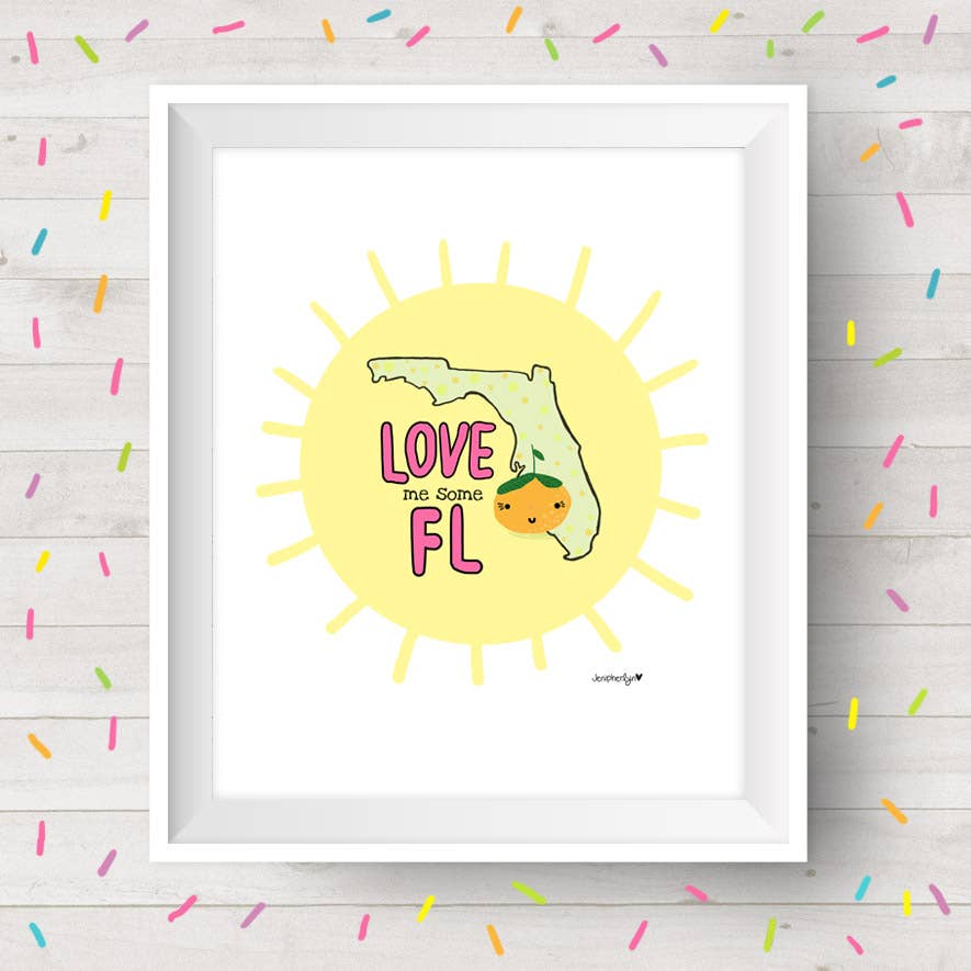 Love Florida Art Print Poster