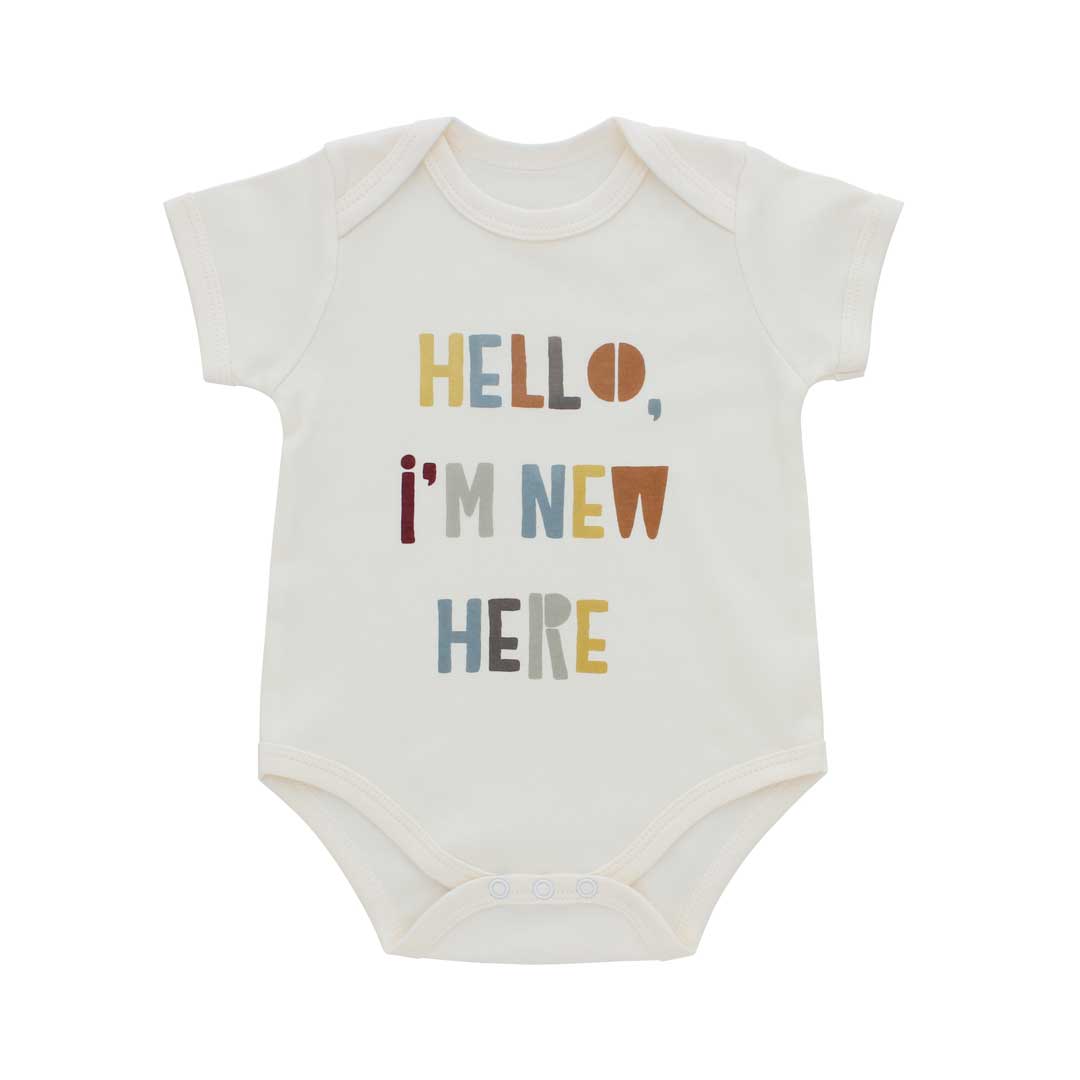 Hello I'm New Here Baby Onesie – Emerson and Friends