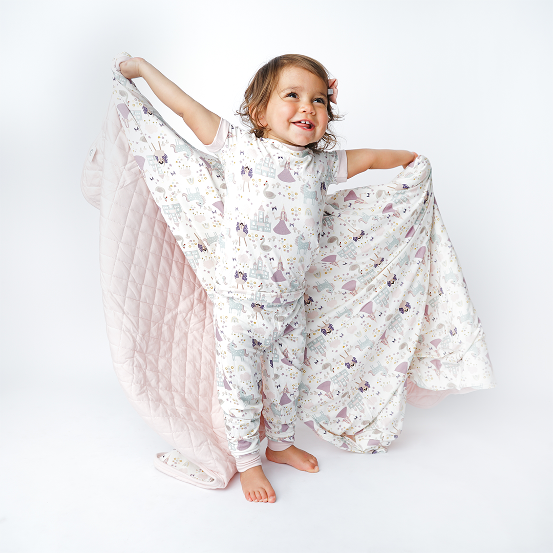 Once Upon a Time Short Sleeve Bamboo Kids Pajama Pants Set