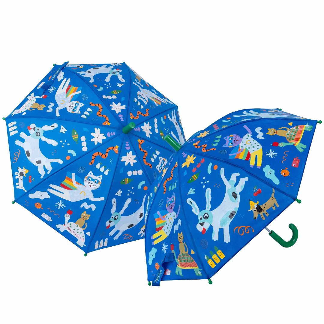 Color changing pet themed umbrella