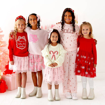 Sweet Wink - Candy Cane Swirl Christmas Gemstone Headband  - Kids Hair
