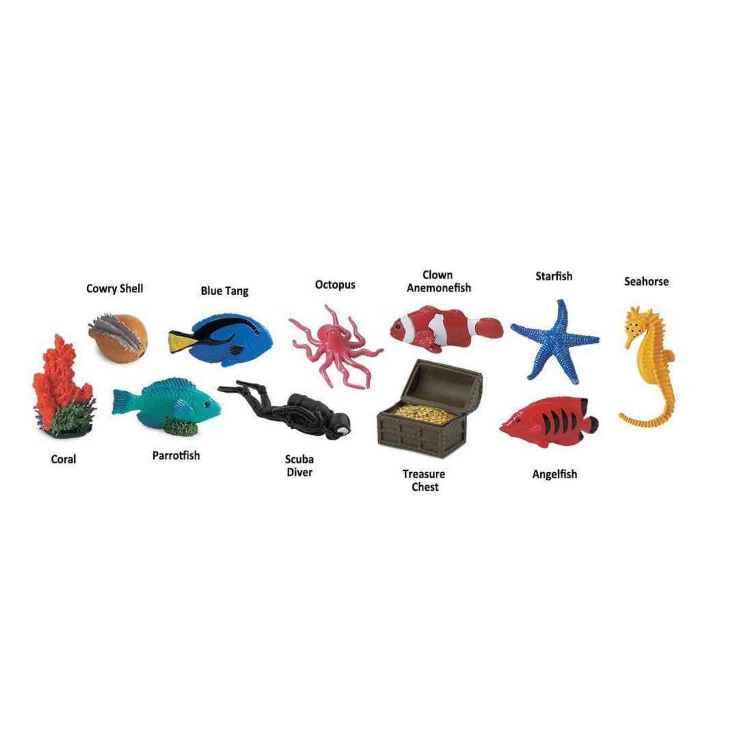Safari Ltd. Coral Reef TOOB® - Miniature Marine Set with Scuba Diver and Treasure Chest
