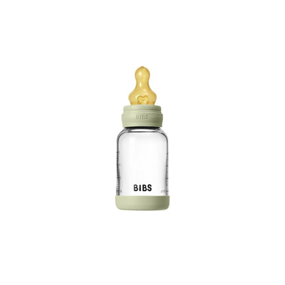BIBS - Baby Glass Bottle Set 4oz Latex - Sage