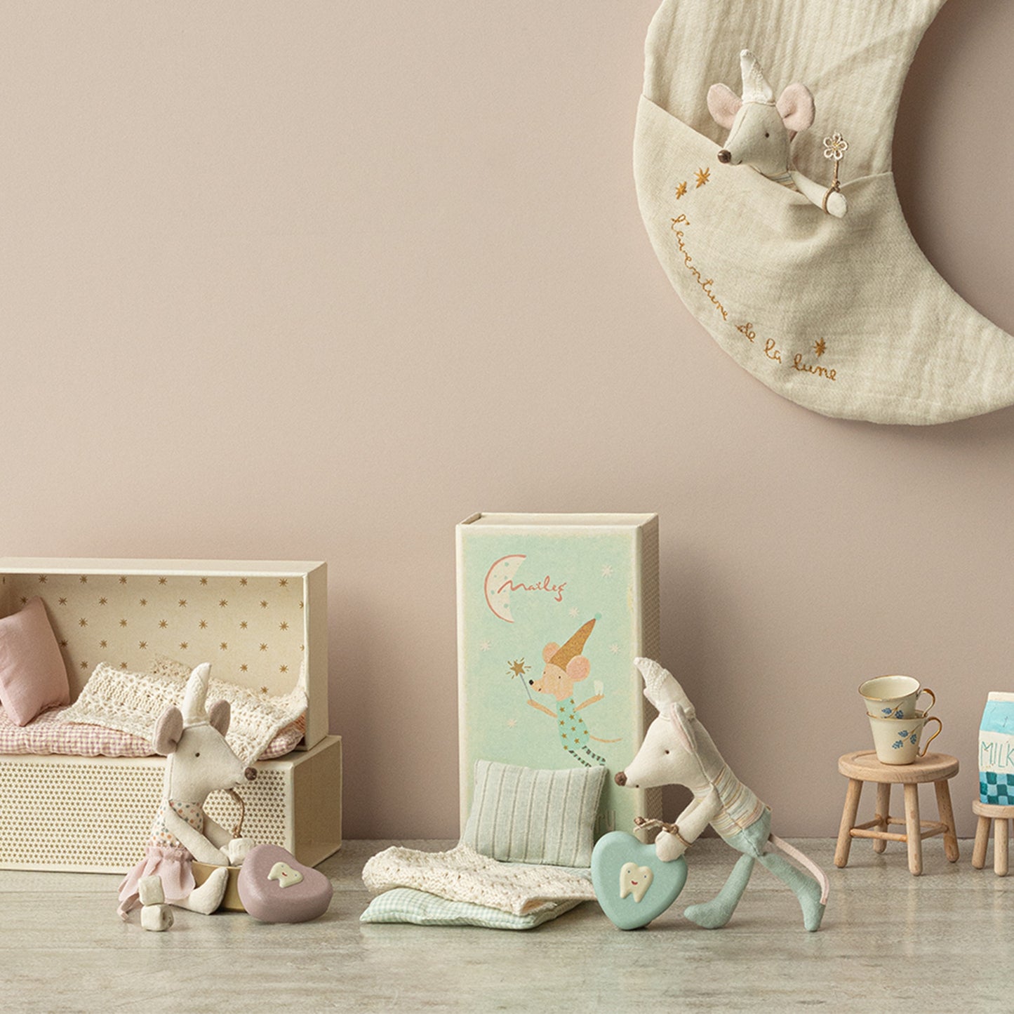 Maileg Tooth Fairy Mouse, Little Brother in Match Box