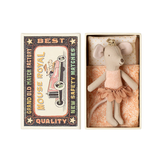 Maileg Princess Mouse, Little Sister in Matchbox