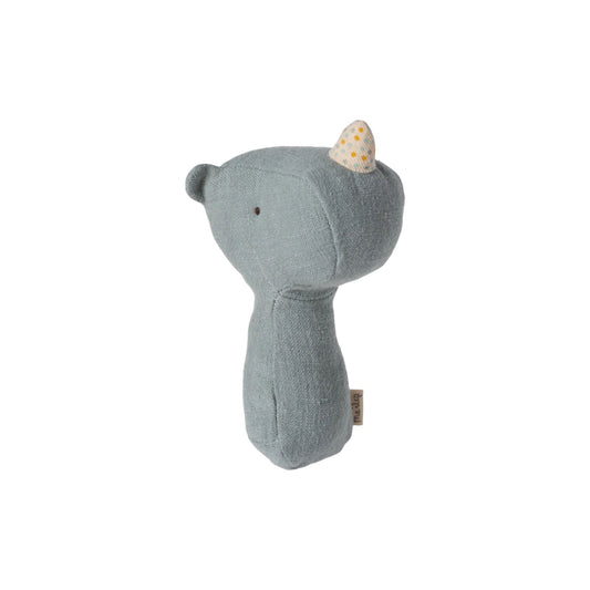 Maileg - Lullaby Friends, Rhino Rattle - Dusty Blue