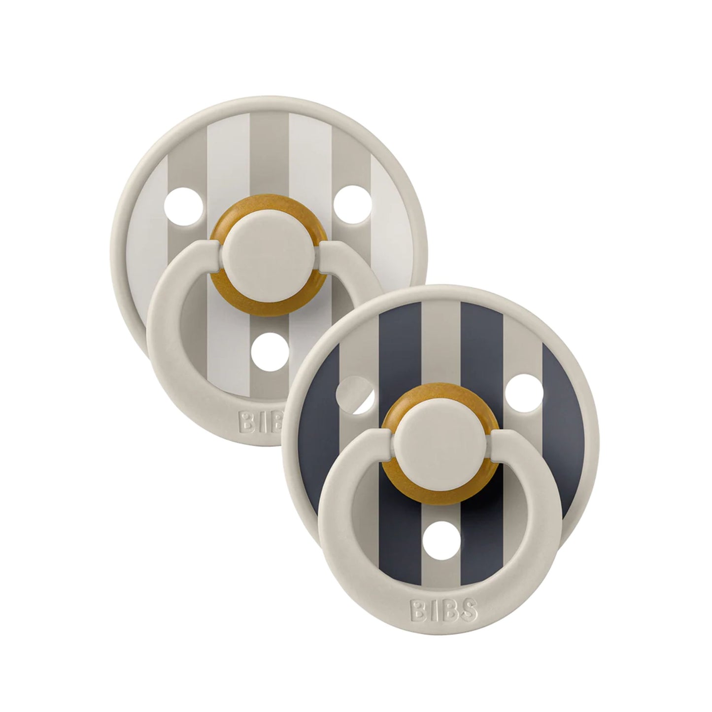 BIBS - STUDIO Colour 2 Pack Block Pacifier - Sand Mix